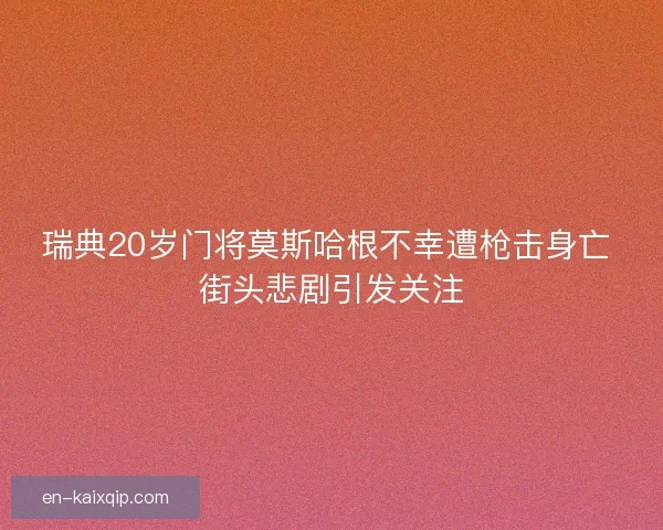 瑞典20岁门将莫斯哈根不幸遭枪击身亡 街头悲剧引发关注 瑞典20岁门将莫斯哈根不幸遭枪击身亡 街头悲剧引发关注